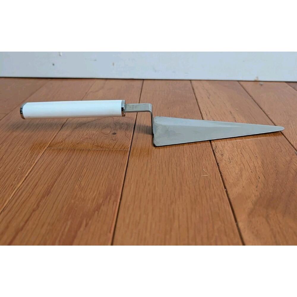 Boda Nova MCM Stainless Steel Serving Serrated Spatula White Handle